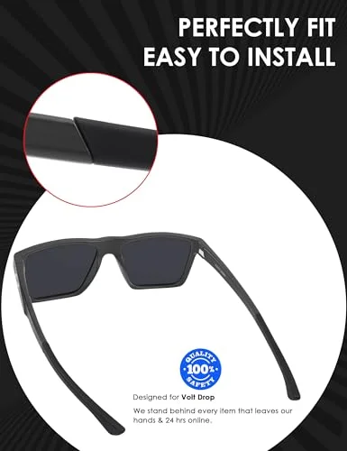 BLAZERBUCK Replacement Temple Sleeves Ear Socks for Oakley Oakley Voltage OX8049 Eyeglass - Black 2