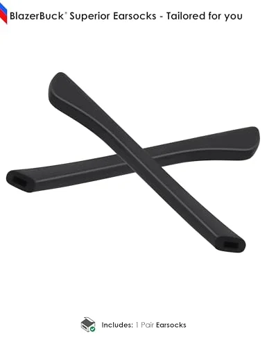BLAZERBUCK Replacement Temple Sleeves Ear Socks for Oakley Oakley Voltage OX8049 Eyeglass - Black 4
