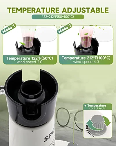 Spolehli Optical Eyeglasses Frame Warmer Eyeglass Frame Heater 122~212℉(50~100℃) Optical Hot Air Frame Heating Adjuster Adjustable Temperature 110v US Plug TR90 2